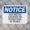 Signmission Gas Meter Located On Other Side Of Fence, 10 in W x Rectangle, Plastic OS-2PACK-NS-P-710-L-13008 - alternate 5